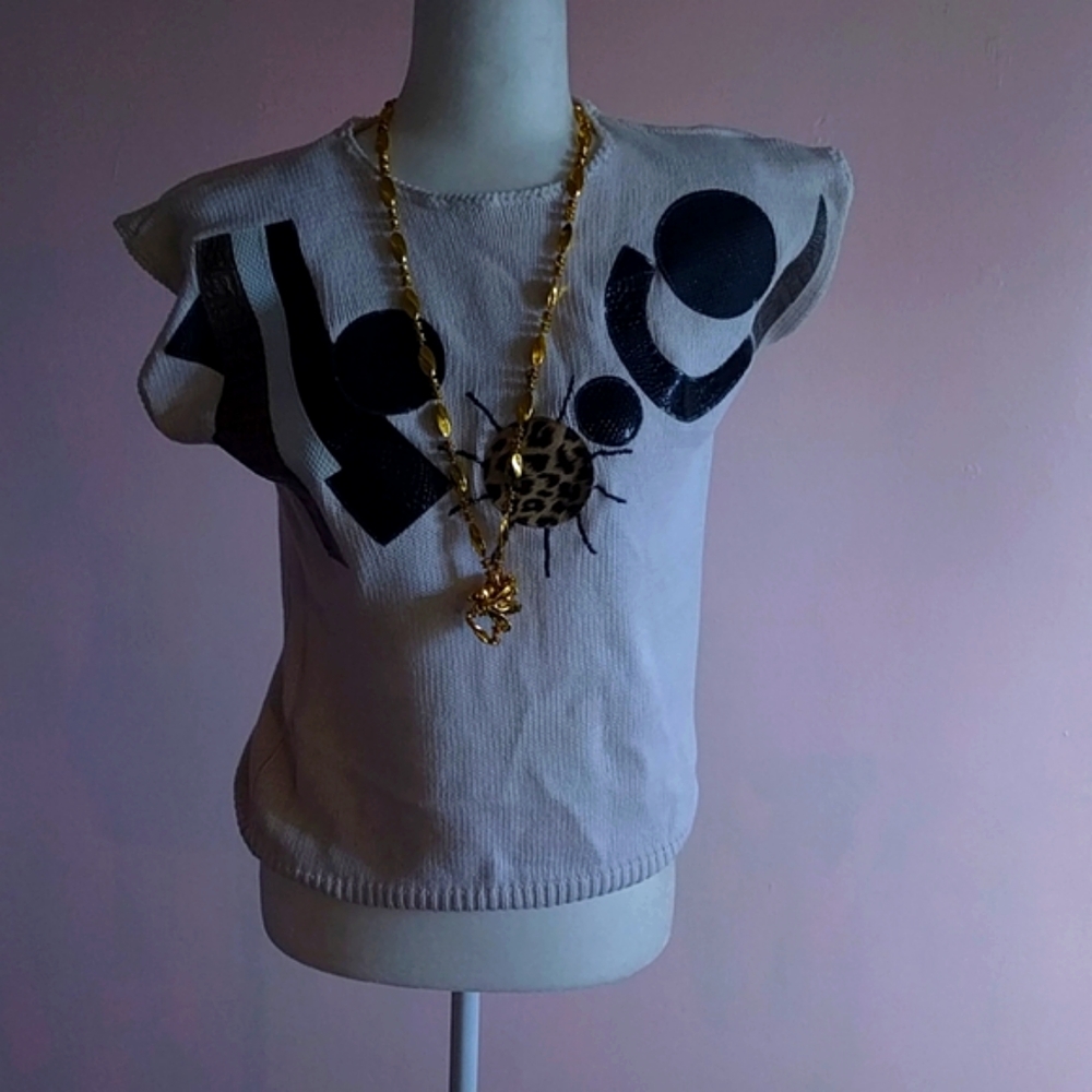 Embellished white top